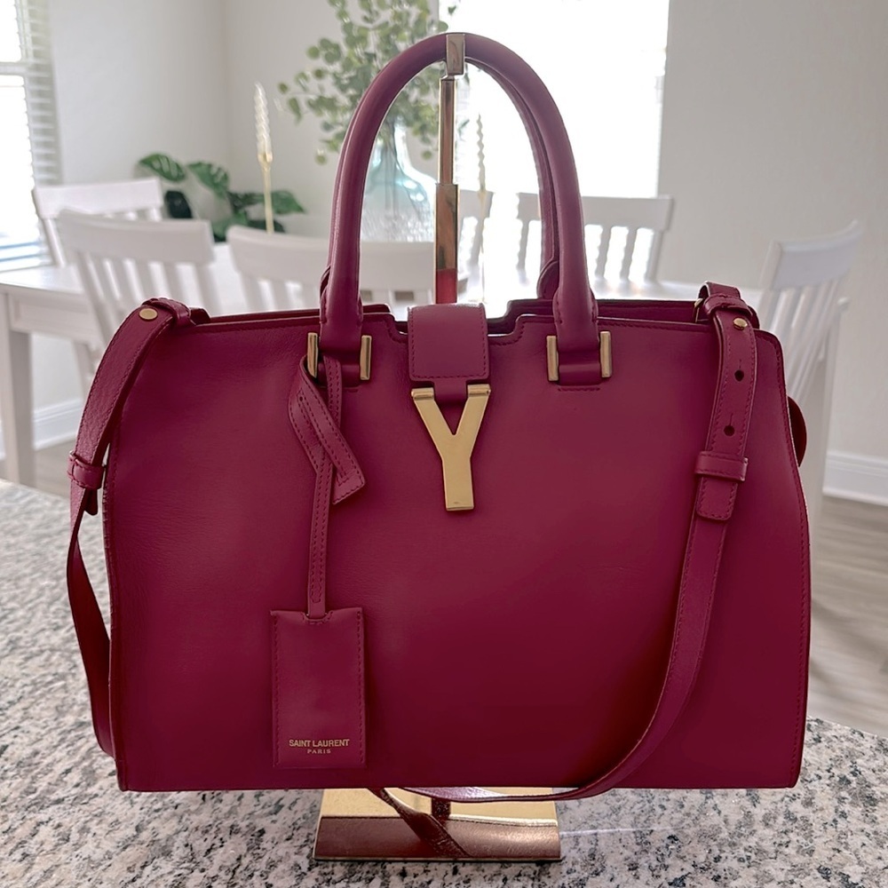 Saint Laurent YSL Bag Ligne Y Macho Fushia Pink Satchel Handbag
